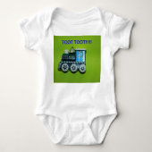 Blue Train, Baby Sleeper Creeper!!!! Romper (Voorkant)