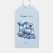 Blue Train Gift Label Cadeaulabel (Achterkant)