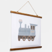 Blue Train Kinder Room Decor Hangend Wandkleed (Gebogen)