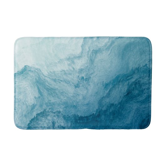 Blue Tranquil Ocean Waves Natuur Abstracte kunst Badmat (Voorkant)