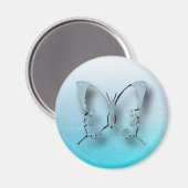 Blue Translucent Butterfly-koelkast Magnet Magneet (Voorkant / Achterkant)