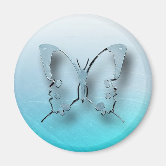 Blue Translucent Butterfly-koelkast Magnet Magneet (Voorkant)