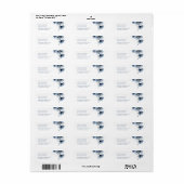 Blue Transparent Fine Art Flowers Etiket (Full Sheet)