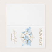 Blue Travel Agent Passport Carte du monde Insérer  (Extérieur déplié)