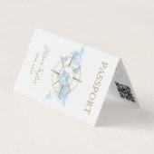 Blue Travel Agent Passport Carte du monde Insérer  (Devant)