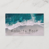 Blue Travel Agent Visitekaartje (Voorkant)