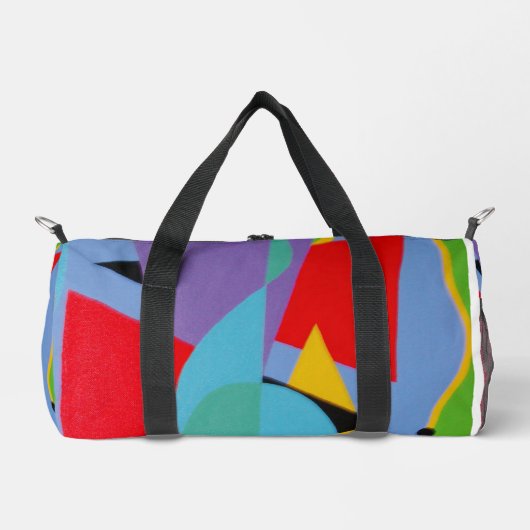 Blue Treble Clef Modern Duffel Bag Plunjezak (Voorkant)