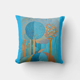 Blue Tree-Sierkussen Kussen