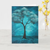 Blue Tree Sympathy Card Kaart (Gele Bloem)