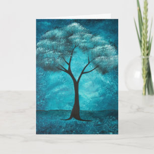 Blue Tree Sympathy Card Kaart