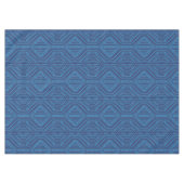 Blue Trellis Modern Stripe Squares en Diamanten Tafelkleed (Voorkant (Horizontaal))