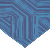Blue Trellis Modern Stripe Squares en Diamanten Tafelkleed (Gekanteld)
