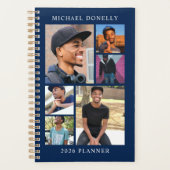 Blue Trendy 6 Photo Collage annuel (Devant)