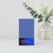 Blue Trendy Modern minimalist Simple Visitekaartje (Staand voorkant)