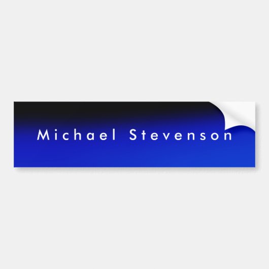 Blue Trendy Modern Professional Bumpersticker (Voorkant)