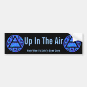 Blue Triad Ancient Air symbool omhoog in de lucht Bumpersticker (Voorkant)