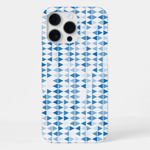blue triangle pattern background iPhone 16 pro max hoesje