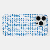 blue triangle pattern background iPhone hoesje (Achterkant horizontaal)