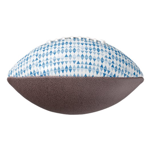 Blue Triangle Pattern Football - Modern Geometrisc (Gedraaid 90)