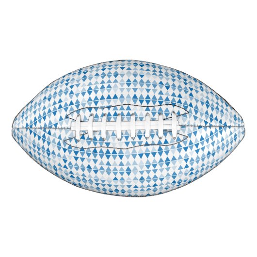 Blue Triangle Pattern Football - Modern Geometrisc (Voorkant)
