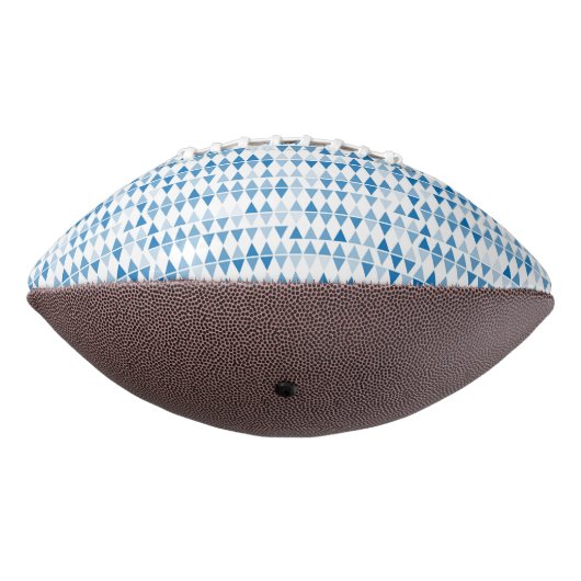 Blue Triangle Pattern Football - Modern Geometrisc (Gedraaid 270)