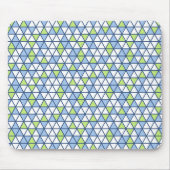 Blue Triangles Pattern Mouse Pad Muismat (Voorkant)
