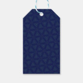 Blue Triangular Patterned Gift Label Cadeaulabel (Voorkant)