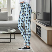 Blue Tribal Mermaid Leggings