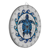 Blue Tribal Turtle Sun Dartbord (Voorkant Links)