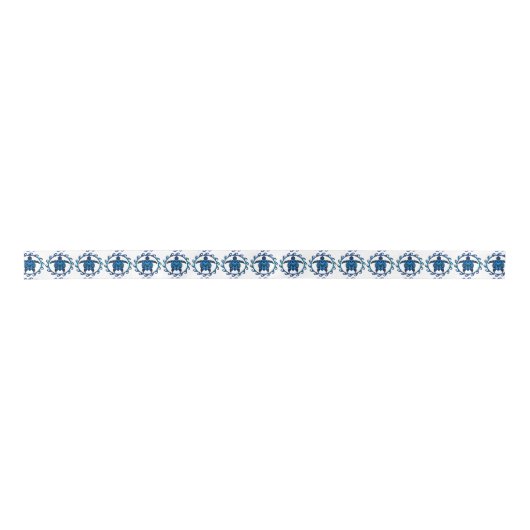 Blue Tribal Turtle Sun Lint (Voorkant)