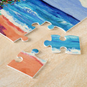 Blue Tropical Beach House of Kauai Puzzle (Côté)