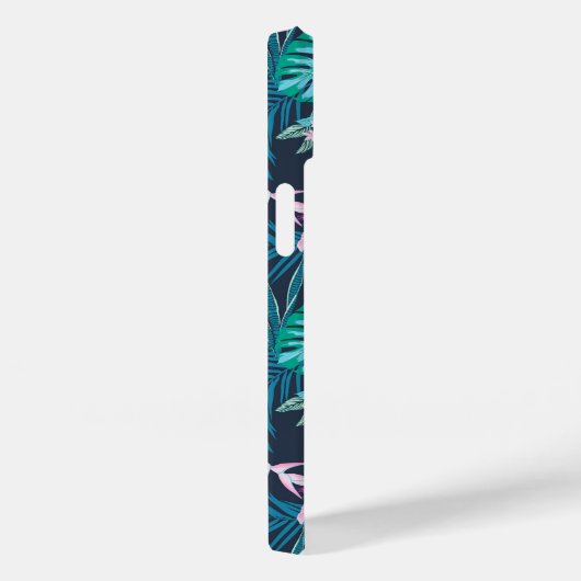 Blue Tropical Flower Garden Pattern Case-Mate iPhone Case (Achterkant / Rechts)
