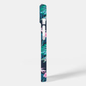 Blue Tropical Flower Garden Pattern Case-Mate iPhone Case (Achterkant / Links)