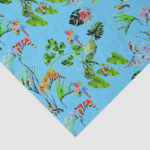 Blue Tropical Paradise-weefselpapier Tissuepapier (Detail)