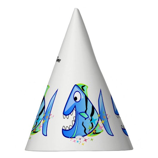 Blue Tropical Piranha met sterren Feesthoedjes (Rechts)
