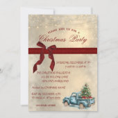 Blue Truck Bow, Corporate Christmas Party Kaart (Voorkant)