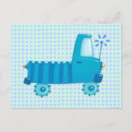 Blue Truck Briefkaart (Voorkant)