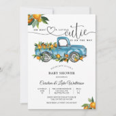 Blue Truck Citrus Baby Shower Invitation (Devant)