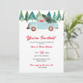 Blue Truck Fête Invitation (Debout devant)
