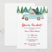 Blue Truck Holiday Party uitnodiging (Voorkant / Achterkant)