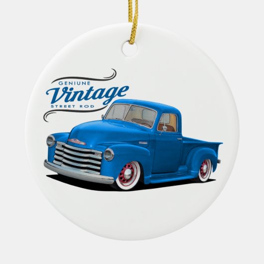  Blue Truck Keramisch Ornament (Voorkant)