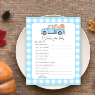 Blue truck pompoen - Wensen voor baby spel