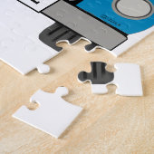  Blue Truck Puzzle Persoonlijke naam Bord Legpuzzel (Zijkant)