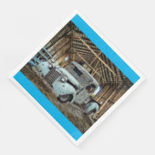  Blue Truck Rustic Barn Servet (Hoek)