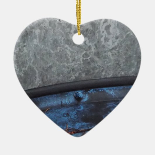 Blue Truck-schuif Keramisch Ornament (Voorkant)