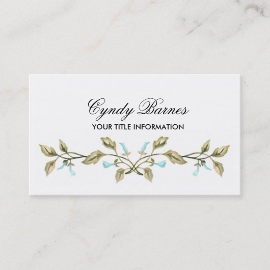 Blue Trumpet Vine Visitekaartje (Voorkant)