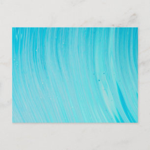 Blue Tube Wave Cool Teal Water Briefkaart