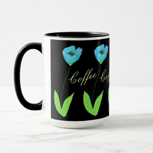 Blue Tulip Designer Mok (Links)