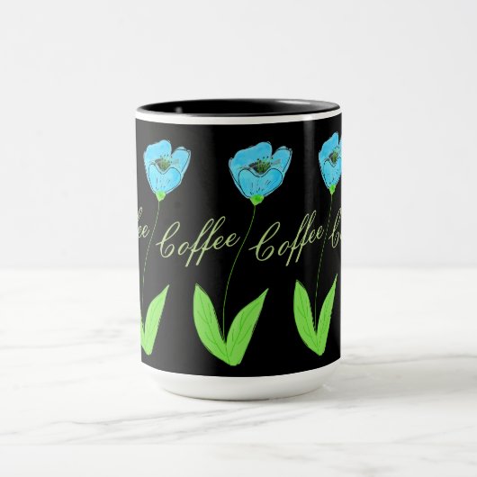 Blue Tulip Designer Mok (Midden)