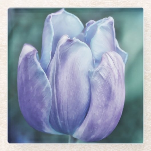 Blue Tulp Flower Art Onderzetter (Voorkant)